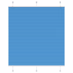 vidaXL Pleated Blind Petrol Fabric Polyester - blue, 115 x 150 cm