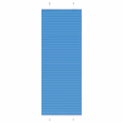 vidaXL Pleated Blind Blue 80x100 cm Fabric Width 79.4 cm Polyester - blue, 75 x 200 cm