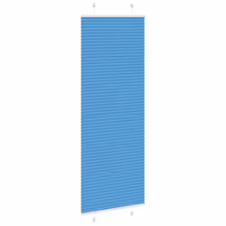 vidaXL Pleated Blind Blue 80x100 cm Fabric Width 79.4 cm Polyester - blue, 75 x 200 cm