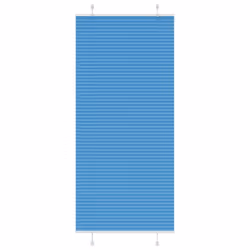 vidaXL Pleated Blind Blue 80x100 cm Fabric Width 79.4 cm Polyester - blue, 85 x 200 cm