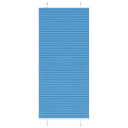vidaXL Pleated Blind Blue 80x100 cm Fabric Width 79.4 cm Polyester - blue, 85 x 200 cm