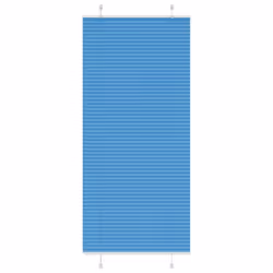 vidaXL Pleated Blind Anthracite 95x100 cm Fabric Width 94.4 cm Polyester - blue, 100 x 200 cm