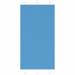 vidaXL Pleated Blind Anthracite 95x100 cm Fabric Width 94.4 cm Polyester - blue, 105 x 200 cm