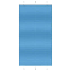 vidaXL Pleated Blind Petrol Fabric Polyester - blue, 110 x 200 cm