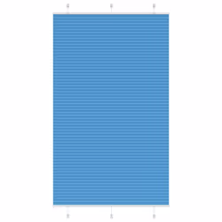 vidaXL Pleated Blind Petrol Fabric Polyester - blue, 115 x 200 cm