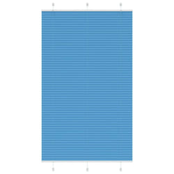 vidaXL Pleated Blind Petrol Fabric Polyester - blue, 115 x 200 cm
