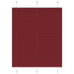 vidaXL Pleated Blind Anthracite 95x100 cm Fabric Width 94.4 cm Polyester - bordeaux red, 105 x 100 cm