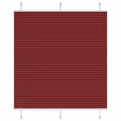 vidaXL Pleated Blind Petrol Fabric Polyester - bordeaux red, 120 x 100 cm