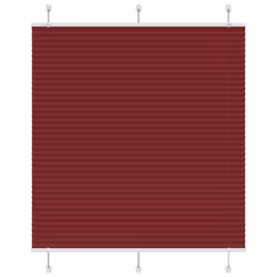 vidaXL Pleated Blind Petrol Fabric Polyester - bordeaux red, 120 x 150 cm