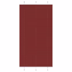 vidaXL Pleated Blind Petrol Fabric Polyester - bordeaux red, 110 x 200 cm