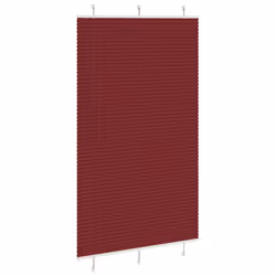 vidaXL Pleated Blind Petrol Fabric Polyester - bordeaux red, 115 x 200 cm