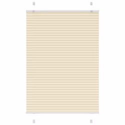 vidaXL Pleated Blind Blue 80x100 cm Fabric Width 79.4 cm Polyester - cream, 90 x 100 cm