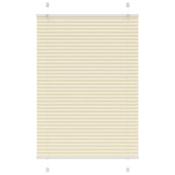 vidaXL Pleated Blind Blue 80x100 cm Fabric Width 79.4 cm Polyester - cream, 90 x 100 cm