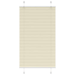 vidaXL Pleated Blind Blue 80x100 cm Fabric Width 79.4 cm Polyester - cream, 75 x 150 cm