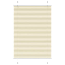 vidaXL Pleated Blind Blue 80x100 cm Fabric Width 79.4 cm Polyester - cream, 90 x 150 cm