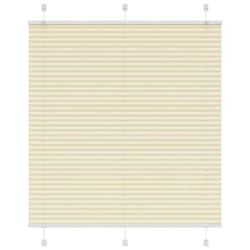 vidaXL Pleated Blind Petrol Fabric Polyester - cream, 120 x 150 cm