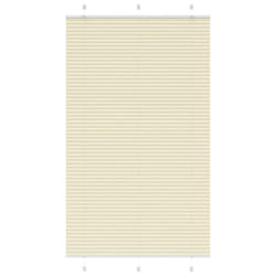 vidaXL Pleated Blind Petrol Fabric Polyester - cream, 120 x 200 cm