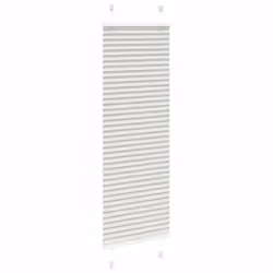 vidaXL Pleated Blind Anthracite 40x100 cm Fabric Width 39.4 cm Polyester - light grey, 40 x 150 cm - Additional view 2