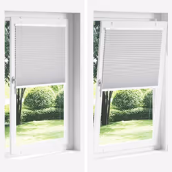 vidaXL Pleated Blind Anthracite 40x100 cm Fabric Width 39.4 cm Polyester - light grey, 40 x 150 cm - Additional view 7