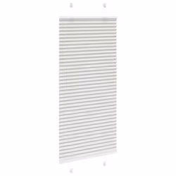 vidaXL Pleated Blind Anthracite 40x100 cm Fabric Width 39.4 cm Polyester - light grey, 55 x 150 cm - Additional view 2