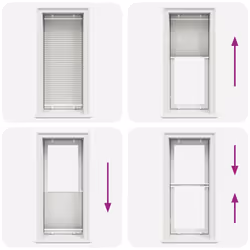 vidaXL Pleated Blind Anthracite 40x100 cm Fabric Width 39.4 cm Polyester - light grey, 55 x 150 cm - Additional view 4