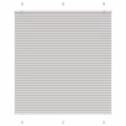 vidaXL Pleated Blind Petrol Fabric Polyester - light grey, 115 x 150 cm