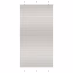vidaXL Pleated Blind Petrol Fabric Polyester - light grey, 110 x 200 cm