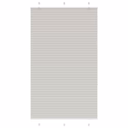 vidaXL Pleated Blind Petrol Fabric Polyester - light grey, 115 x 200 cm