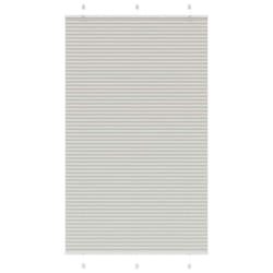 vidaXL Pleated Blind Petrol Fabric Polyester - light grey, 115 x 200 cm