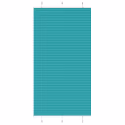 vidaXL Pleated Blind Petrol Fabric Polyester - petrol green, 110 x 200 cm