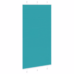 vidaXL Pleated Blind Petrol Fabric Polyester - petrol green, 110 x 200 cm