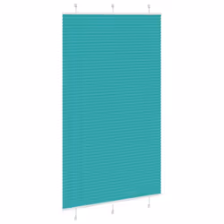 vidaXL Pleated Blind Petrol Fabric Polyester - petrol green, 115 x 200 cm