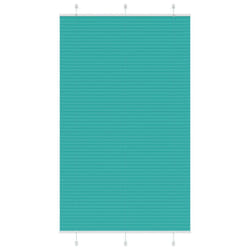 vidaXL Pleated Blind Petrol Fabric Polyester - petrol green, 120 x 200 cm