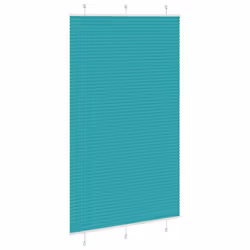 vidaXL Pleated Blind Petrol Fabric Polyester - petrol green, 120 x 200 cm