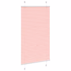 vidaXL Pleated Blind Blue 80x100 cm Fabric Width 79.4 cm Polyester - pink, 75 x 100 cm