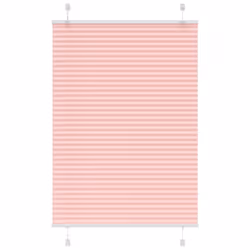vidaXL Pleated Blind Blue 80x100 cm Fabric Width 79.4 cm Polyester - pink, 85 x 100 cm