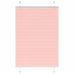 vidaXL Pleated Blind Blue 80x100 cm Fabric Width 79.4 cm Polyester - pink, 90 x 100 cm
