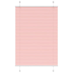 vidaXL Pleated Blind Blue 80x100 cm Fabric Width 79.4 cm Polyester - pink, 90 x 100 cm