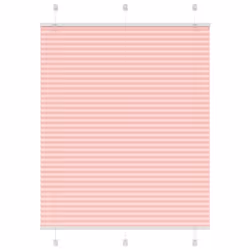 vidaXL Pleated Blind Petrol Fabric Polyester - pink, 110 x 100 cm