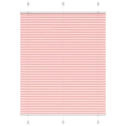 vidaXL Pleated Blind Petrol Fabric Polyester - pink, 110 x 100 cm
