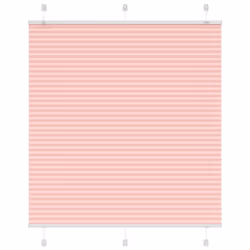 vidaXL Pleated Blind Petrol Fabric Polyester - pink, 115 x 100 cm