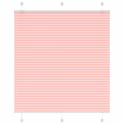 vidaXL Pleated Blind Petrol Fabric Polyester - pink, 120 x 100 cm