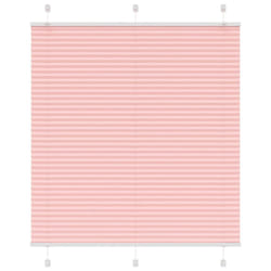 vidaXL Pleated Blind Petrol Fabric Polyester - pink, 120 x 100 cm