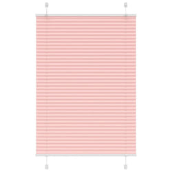vidaXL Pleated Blind Blue 80x100 cm Fabric Width 79.4 cm Polyester - pink, 90 x 150 cm