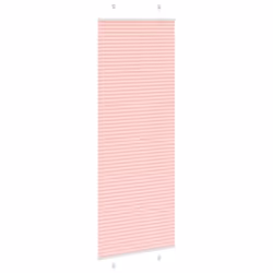 vidaXL Pleated Blind Blue 80x100 cm Fabric Width 79.4 cm Polyester - pink, 75 x 200 cm