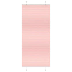 vidaXL Pleated Blind Blue 80x100 cm Fabric Width 79.4 cm Polyester - pink, 85 x 200 cm