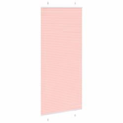 vidaXL Pleated Blind Blue 80x100 cm Fabric Width 79.4 cm Polyester - pink, 85 x 200 cm