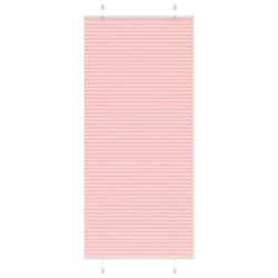 vidaXL Pleated Blind Anthracite 95x100 cm Fabric Width 94.4 cm Polyester - pink, 95 x 200 cm