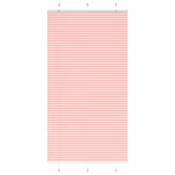 vidaXL Pleated Blind Petrol Fabric Polyester - pink, 110 x 200 cm