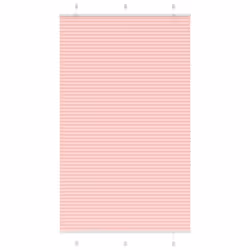 vidaXL Pleated Blind Petrol Fabric Polyester - pink, 115 x 200 cm